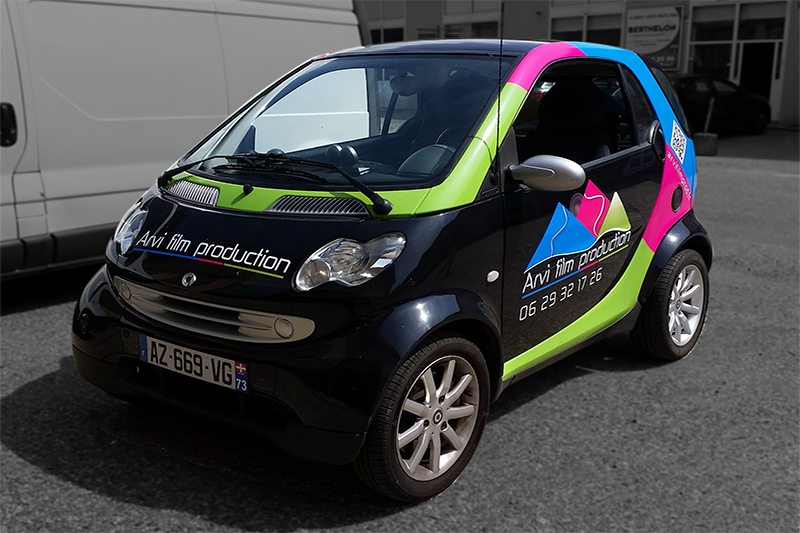 Déco d'une smart en semi covering  polymère