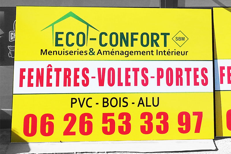 Panneau de chantier en PVC 5mm, avec impression numérique